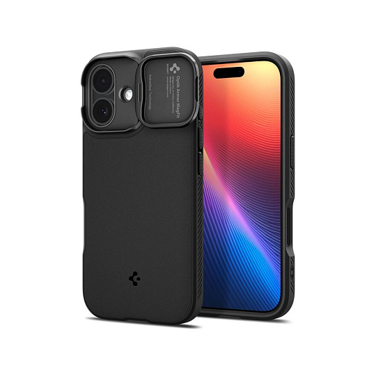 Spigen Optik Armor MagSafe kryt iPhone 17 black Spigen Optik Armor MagSafe kryt iPhone 17 black