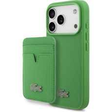 Lacoste Iconic Petit Pique MagSafe kryt + peněženka iPhone 17 Pro zelený Lacoste Iconic Petit Pique MagSafe kryt + peněženka iPhone 17 Pro zelený