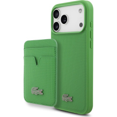 Lacoste Iconic Petit Pique MagSafe kryt + peněženka iPhone 17 Pro Max zelený Lacoste Iconic Petit Pique MagSafe kryt + peněženka iPhone 17 Pro Max zelený