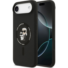Karl Lagerfeld Liquid Silicone Karl and Choupette MagSafe kryt iPhone Air černý