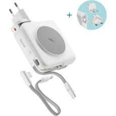 Epico UltraPack 3in1 10000mAh Mag+ cestovní powerbanka a síťový adaptér bílá