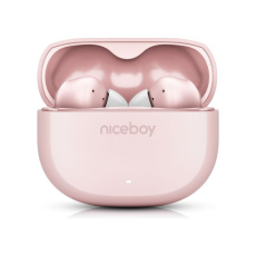 Niceboy Pins 4 bezdrátová sluchátka růžová