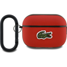 Lacoste Petit Pique Croc Logo Patch pouzdro AirPods Pro 2 červené