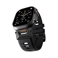 Epico Rubber Pro řemínek s nerezovým zapínáním pro Apple Watch 49/46/45/44/42mm černý
