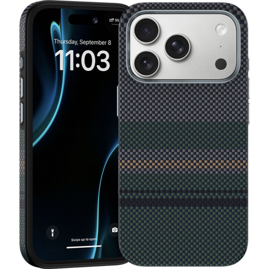 Benks ArmorPro 600D Kevlar MagSafe kryt iPhon 17 Pro Max Aurora