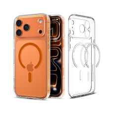 Spigen Ultra Hybrid MagSafe kryt iPhone 17 Pro Max clear orange