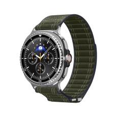 Spigen Fabric Band řemínek (hook-and-loop) Samsung Galaxy Watch8 46/44/40mm zelený