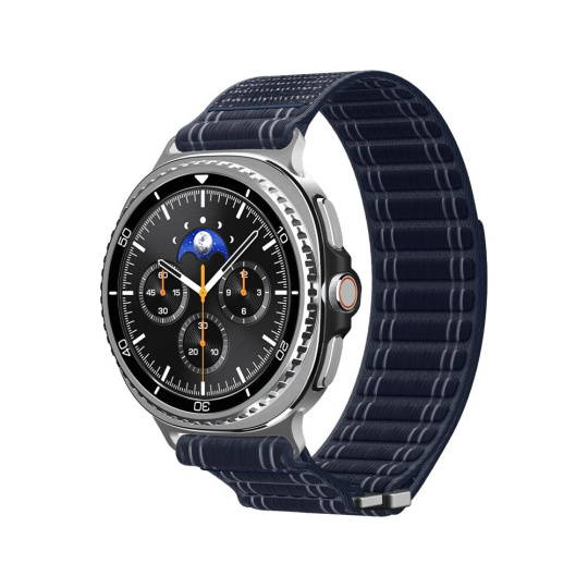 Spigen Fabric Band řemínek (hook-and-loop) Samsung Galaxy Watch8 46/44/40mm námořně modrý