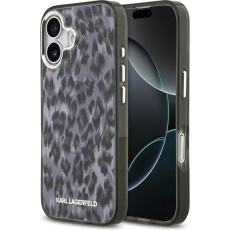 Karl Lagerfeld IML Leopard MagSafe kryt iPhone 17 šedý