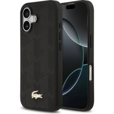Lacoste PU Nomogramme Gold Logo MagSafe kryt iPhone 17 černý