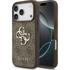 Guess PU 4G Metal Logo kryt iPhone 17 Pro hnědý