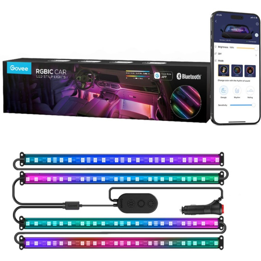 Govee Smart LED pásky do auta - RGBIC