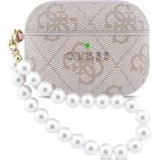 Guess PU 4G Classic Logo Pearl Strap pouzdro AirPods Pro 3 růžové
