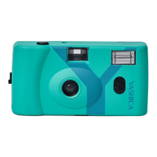 YASHICA MF-1 Snapshot Art Camera analogový fotoaparát tyrkysový