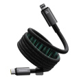 Baseus Tungsten Gold USB-C/Lightning magnetický napájecí kabel 20W 1m černý
