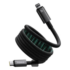 Baseus Tungsten Gold USB-C/Lightning magnetický napájecí kabel 20W 1m černý