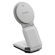 Baseus PrimeTrip C02 držák do auta s bezdrátovým nabíjením Qi2 na palubní desku bílý