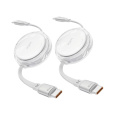 iOttie 100W Retractable samonavíjecí USB-C kabely (2 ks) bílé