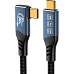 PremiumCord USB4 2.0 80Gbps 16K@60Hz 240W Thunderbolt 4 zahnutý kabel 1,2m