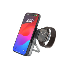 FIXED MagZen 5 Stand MagSafe powerbanka 5000 mAh se stojánkem (20W) šedá