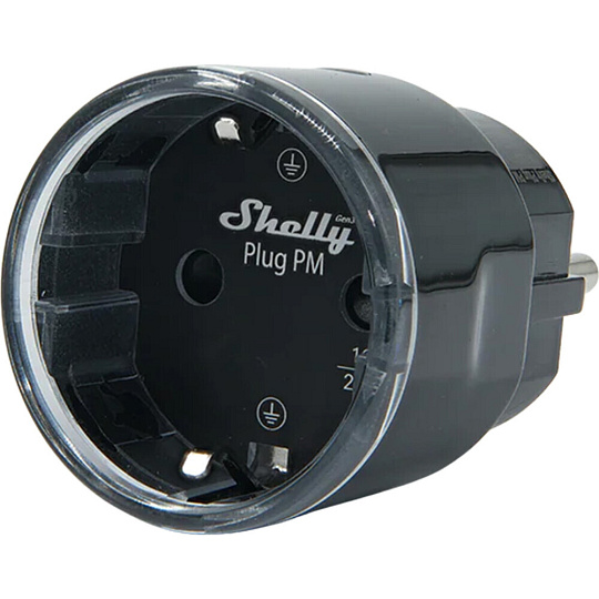 Shelly Plug PM Gen3 Matter 13A chytrá zásuvka černá
