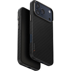 UNIQ Keva Edge MagClick MagSafe kryt iPhone 17 Pro Max Carbon Black