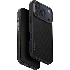 UNIQ Keva Edge MagClick MagSafe kryt iPhone 17 Pro Carbon Black