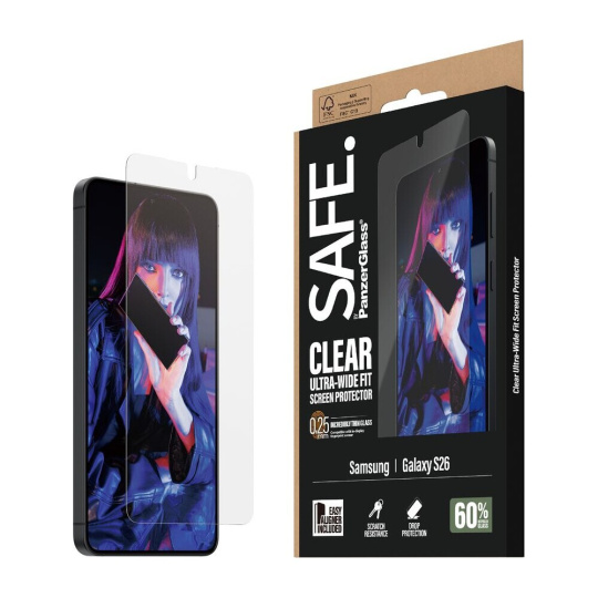 PanzerGlass® SAFE sklo s instalačním rámečkem Samsung Galaxy S26 PanzerGlass® SAFE sklo s instalačním rámečkem Samsung Galaxy S26