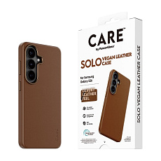 PanzerGlass® CARE SOLO Qi kryt z veganské kůže Samsung Galaxy S26 hnědý
