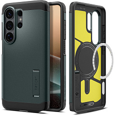 Spigen Tough Armor MagSafe kryt Samsung Galaxy S26 Ultra zelený