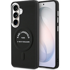 Karl Lagerfeld PU RSG Logo Magnetic kryt Samsung Galaxy S26 černý
