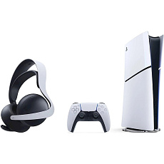 PlayStation 5 Slim Digital Edition 825GB + PlayStation PULSE Elite bezdrátová sluchátka s mikrofonem