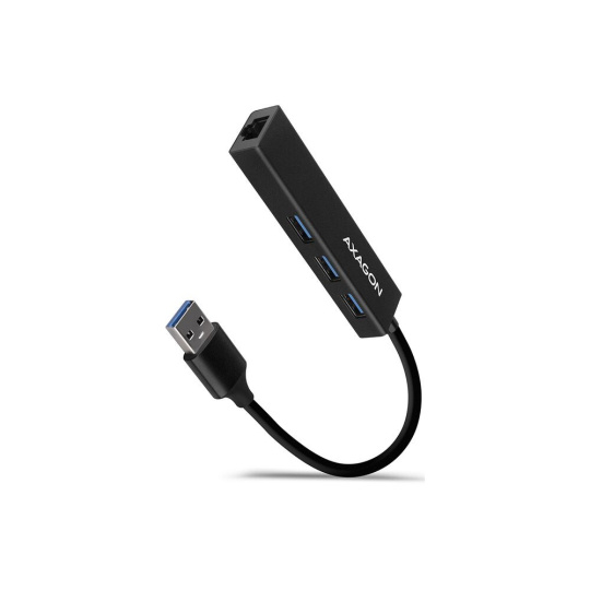 AXAGON HMAGL3A USB 3.2 Gen 1 hub porty 3x USBA + Gigabit Ethernet kovový kabel USBA 20cm AXAGON HMAGL3A USB 3.2 Gen 1 hub porty 3x USBA + Gigabit Ethernet kovový kabel USBA 20cm