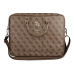 Guess PU 4G Metal Logo brašna pro 15/16" Macbook/notebook hnědá
