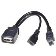 PREMIUMCORD USB redukce kabel USB A/female+Micro USB/female - Micro USB/male OTG PREMIUMCORD USB redukce kabel USB A/female+Micro USB/female - Micro USB/male OTG