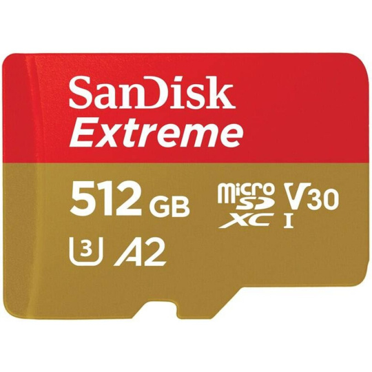 SanDisk micro SDXC karta 512GB Extreme + adaptér SanDisk micro SDXC karta 512GB Extreme + adaptér
