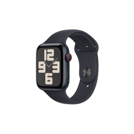 Apple Watch SE Cellular 44mm Temně inkoustový hliník s temně inkoustovým sportovním řemínkem S/M