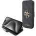 Guess PU 4G Metal Logo Book pouzdro iPhone 15 šedé