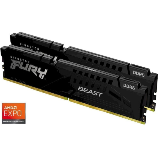 Kingston FURY Beast 16GB 6000MHz DDR5 CL30 DIMM (2x8GB) Black EXPO