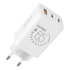 OBAL:ME GaN 65W nabíječka USB-A/2x USB-C bílá