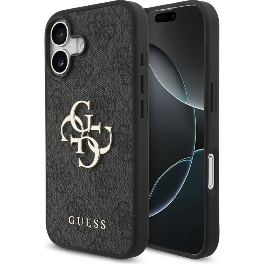 Guess PU 4G Metal Logo kryt iPhone 17 šedý Guess PU 4G Metal Logo kryt iPhone 17 šedý