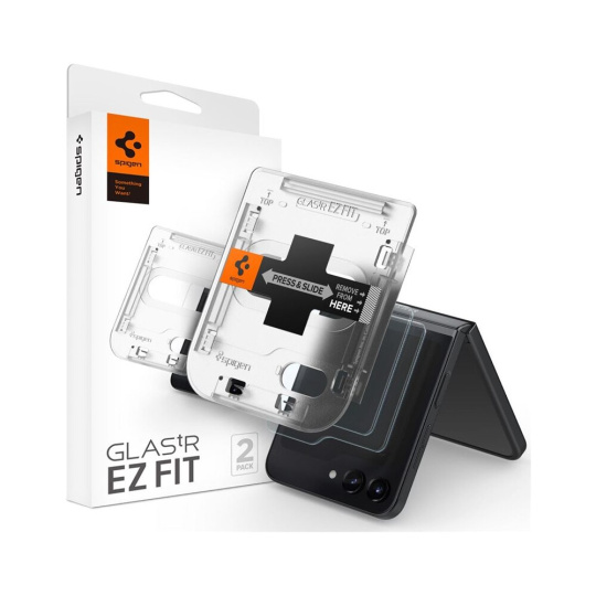 Spigen Glass tR EZ Fit Cover 2 Pack tvrzené sklo Samsung Galaxy Z Flip5