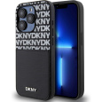 DKNY PU Leather Repeat Pattern Card Pocket kryt iPhone 15 Pro Max černý