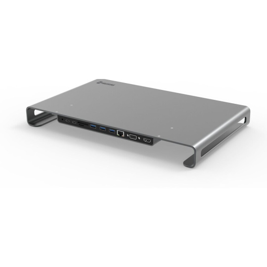 SWISSTEN USB-C HUB DOCK USB C hliníkový dock šedý