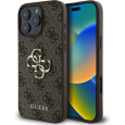 Guess PU 4G Metal Logo kryt pro iPhone 16 Pro Max hnědý