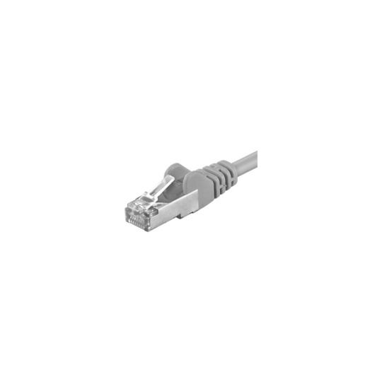 PremiumCord RJ45/RJ45 Cat6a S-FTP patch kabel 20m šedý