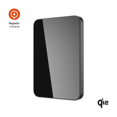 FIXED MagZen 5 Crystal MagSafe/Qi2 powerbanka, 5000mAh, černá