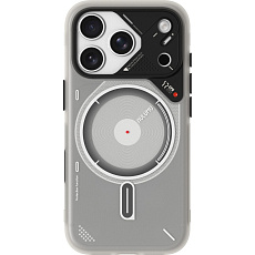 Aulumu A17 Frosted TPU MagSafe kryt iPhone 17 Pro Translucent White