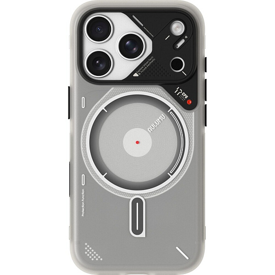 Aulumu A17 Frosted TPU MagSafe kryt iPhone 17 Pro Translucent White