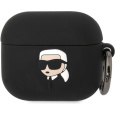 Karl Lagerfeld 3D Logo NFT Karl Head Silikonové pouzdro Airpods 3 černé